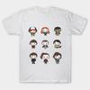 Men Black Print T-shirt Stranger Things Kids Fan Art No-Cut Transfer Paper Print Cotton Tshirt