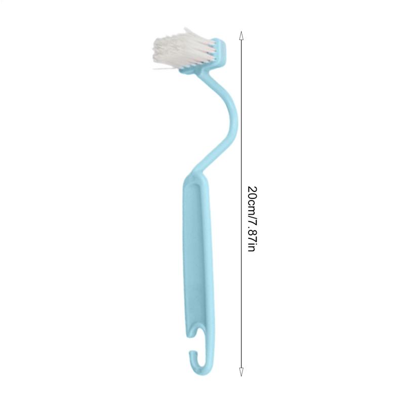 Kunststoff Gebogene Toilettenbürste Schrubber V-Form Toilettenecken-Rand Reinigungsbürste für Badezimmer Fenster Küche Toilettenrand