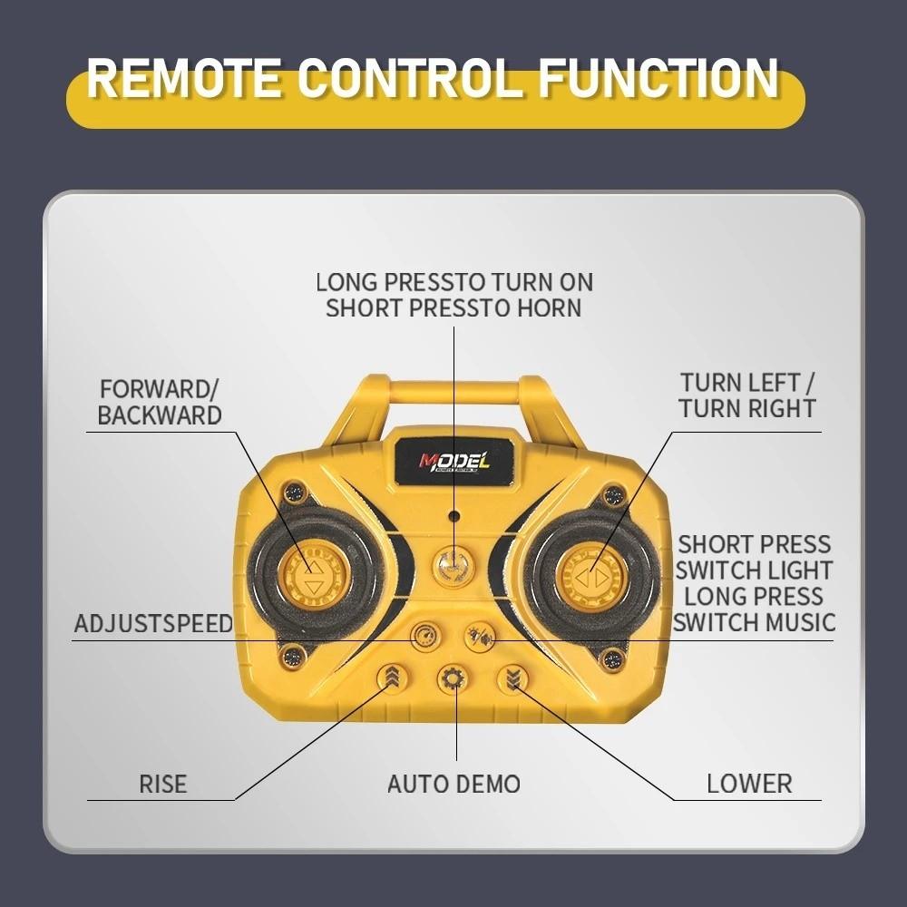 1:64 Scale RC Excavator Remote Control Engineering Truck Remote Control Forklift  Kids Gift