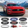 12.5x5cm Aluminum Overlay Emblem For Ford Focus 3 Fiesta Fusion Front Grille Badge Escape Kuga Transit Edge Mondeo Auto Parts