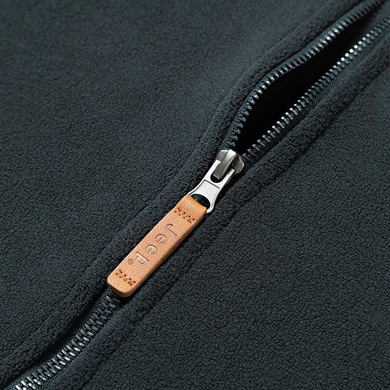 JEEP Men's Fleece-Lined Stand-Collar Cardigan Jacket