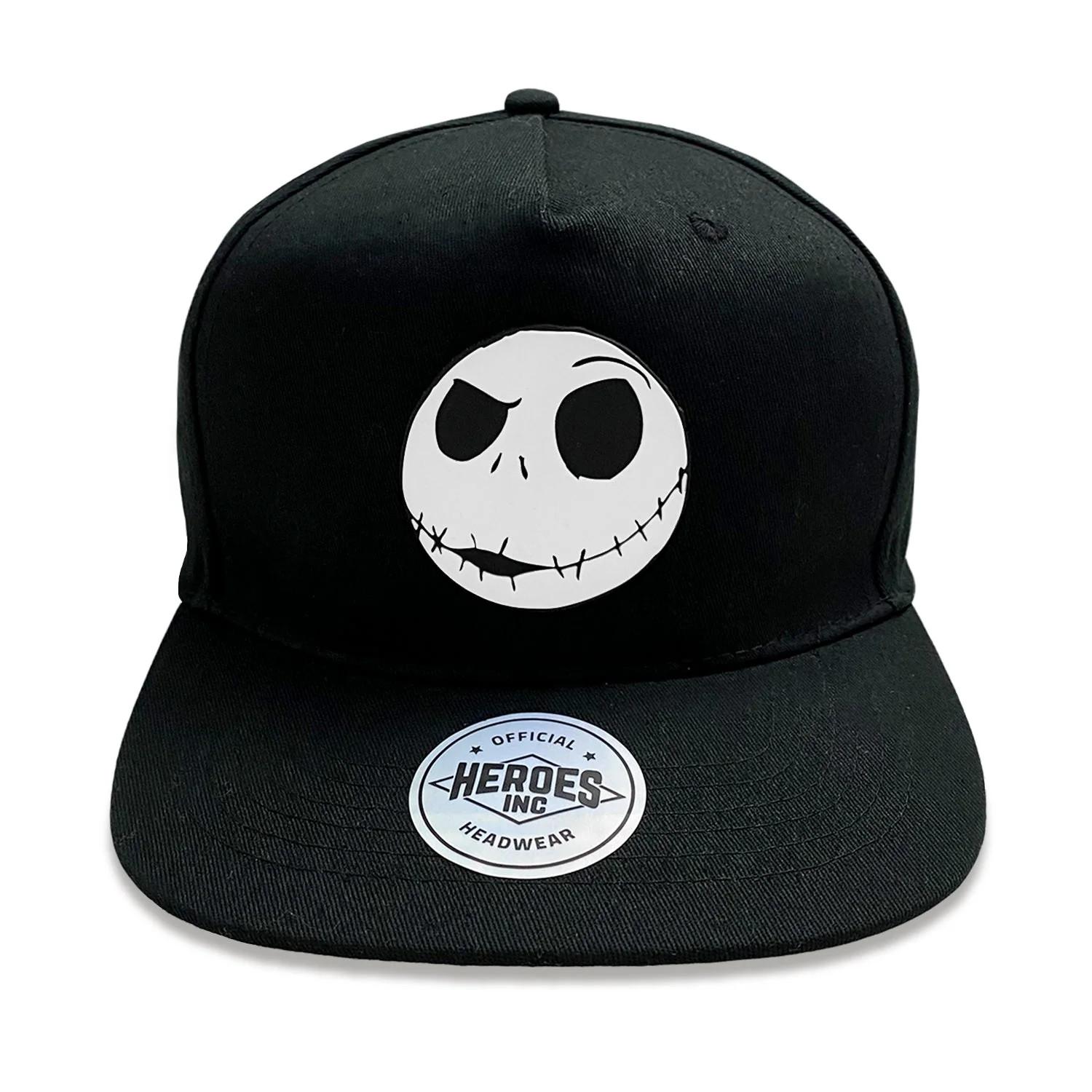 

Disney Nightmare Before Christmas Jack Face Rubber Badge Unisex Adults Snapback XL