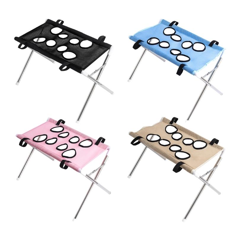 Practical Pet Resting Bed Heavy Duty Grooming Hammock with NonSlip Support Frame and Washing Hole For Dog Cats Grooming