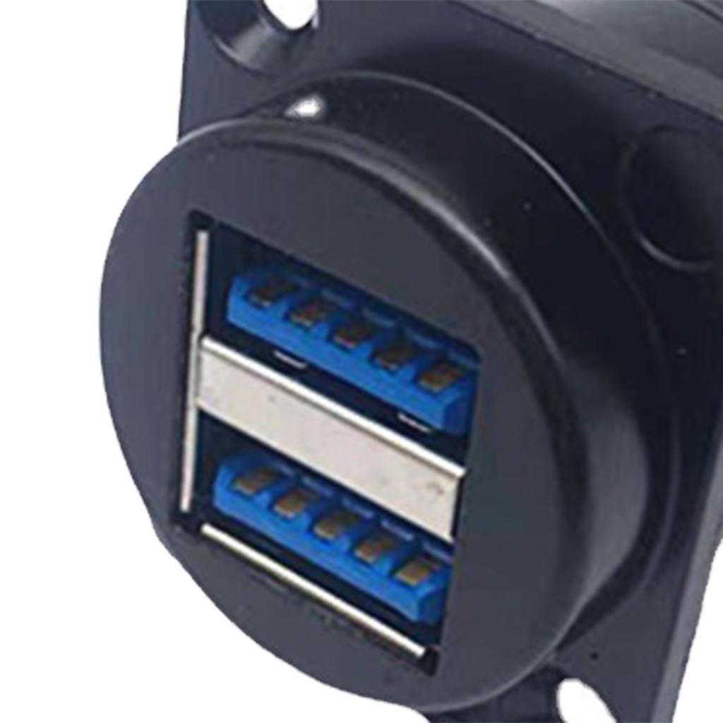USB 3.0 Zásuvka Duální USB A Port Samice na Samici Spojka Zásuvka Typ D Konektor pro Montáž na Panel pro