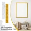 1PC 1m/39.37inch White and gold self-adhesive flexible molded decoration, suitable for mirror edges,and home wall decoration
