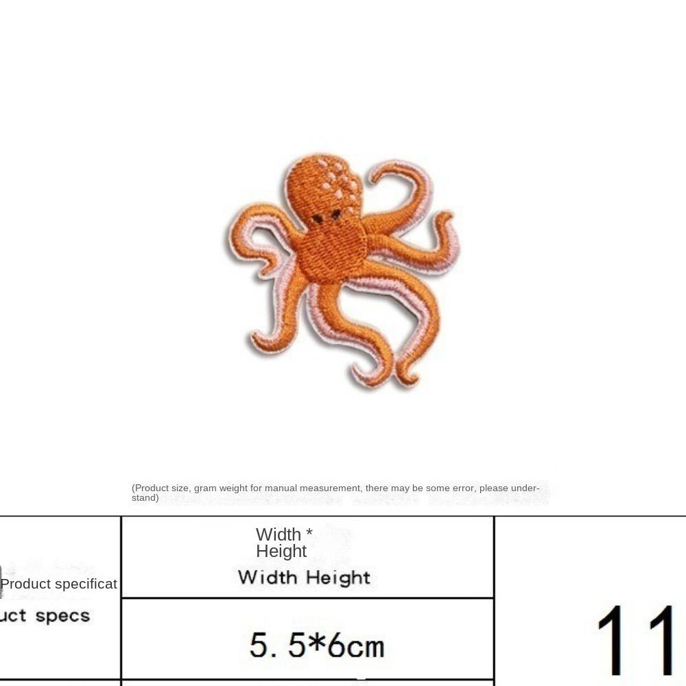 15pcs Ocean Fish DIY Iron on Patches Cat Dog Embroidered Cloth Stickers Sewing Supplies on Clothes