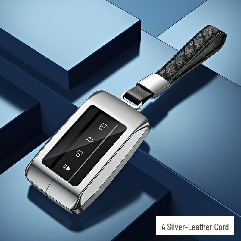 Tank 300 Car Key Case: Aluminum Alloy Full Coverage Set with Square Buckle.