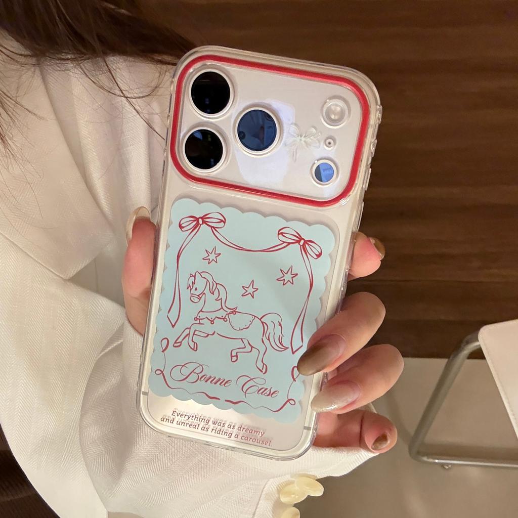 Transparente Pony Ist Geeignet für Apple 17 Handyhülle Iphone17promax Weihnachten Jahr 13 Cartoon Persönlichkeit 15 Weiches Set