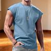 T-Shirts Crew Neck Sleeveless Cut Top for Men Summer Lightweight Soft Breathable Cool