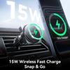 JOYROOM JR-ZS506 15W Auto-Rotating Magnetic Wireless Car Charger Stand Fast Charging Phone Mount