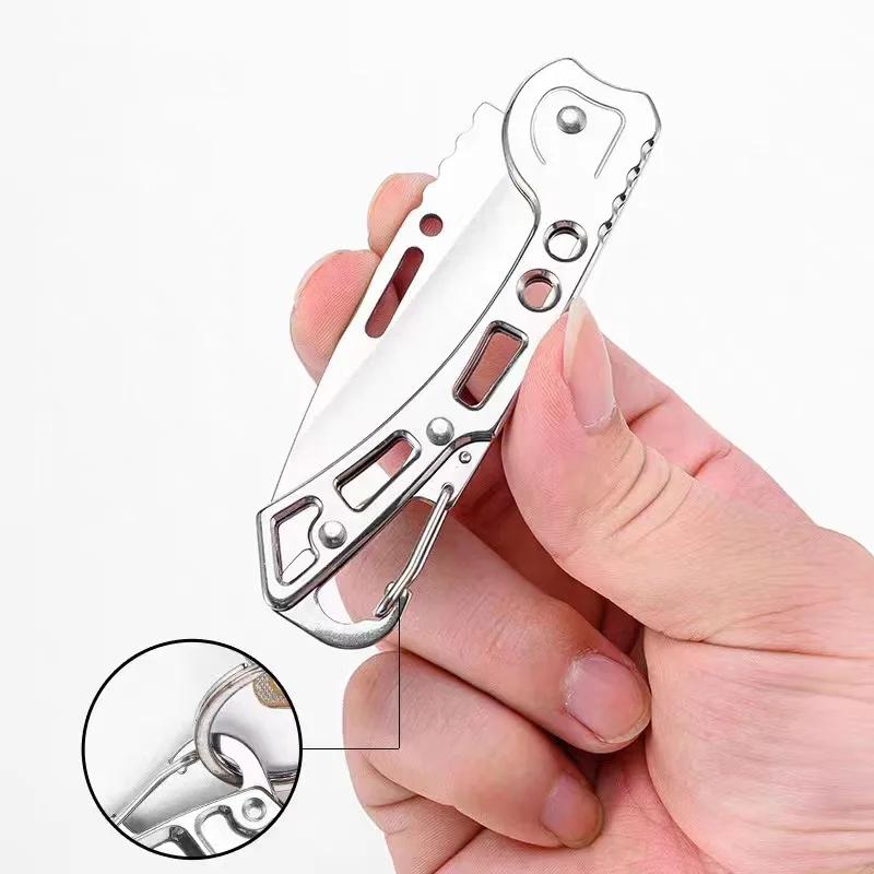 High-end folding fruit knife, stainless steel, easy to carry, with anti-slip handle, suitable for kitchen accessory pocket knife