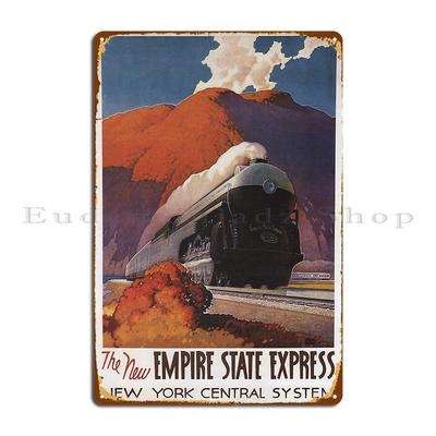 Das Neue Empire State Express New York Central System Vintage Zugreise Metallschild Wohnzimmer Garage Blechschild Poster