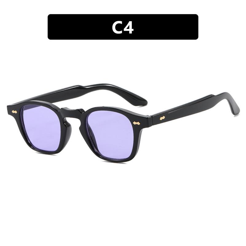 New Classic Vintage Sunglasses Men Small Square Retro Punk Ocean Color Sun Glasses Gradient Clear Lens Driving Uv400 Eyewear