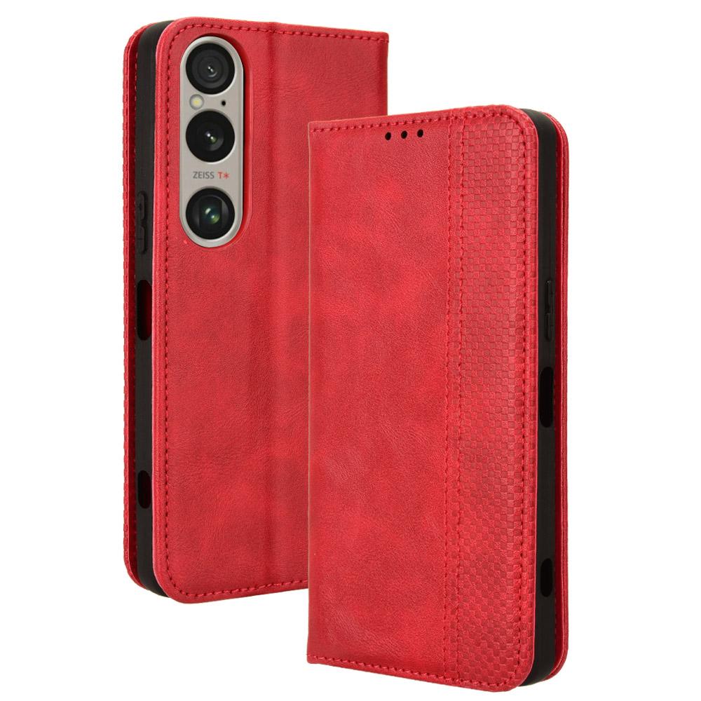 For Sony Xperia 1 VI Leather Case Magnetic Closing Phone Cover with Wallet
