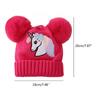 Baby Girl Hat Knit Baby Winter Hat Cute Baby Beanies for Girls Thick Warm Toddlers Double Pompoms Cap for 1-4 Yeas Old