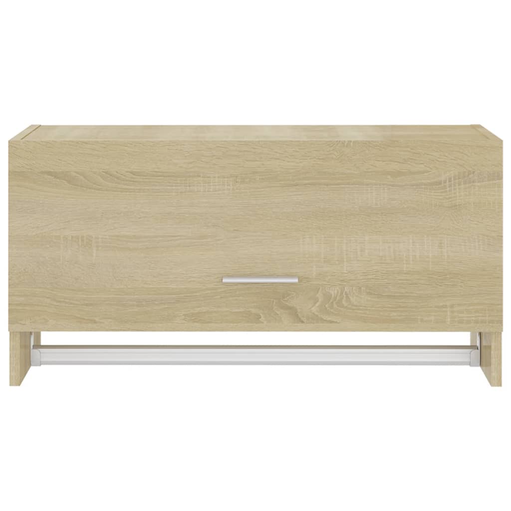 Badezimmer Wandkleiderschrank mit Kleiderstange, Klapp-Wandregal, 70x32,5x35 cm
