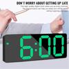 Snooze Function Smart Digital Alarm Clock 12/24H Display Mirror Digital Alarm Clock  Travel