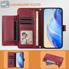 For iPhone 17 Pro Max Case Zipper Pocket Multiple Card Slots Leather Phone Cover