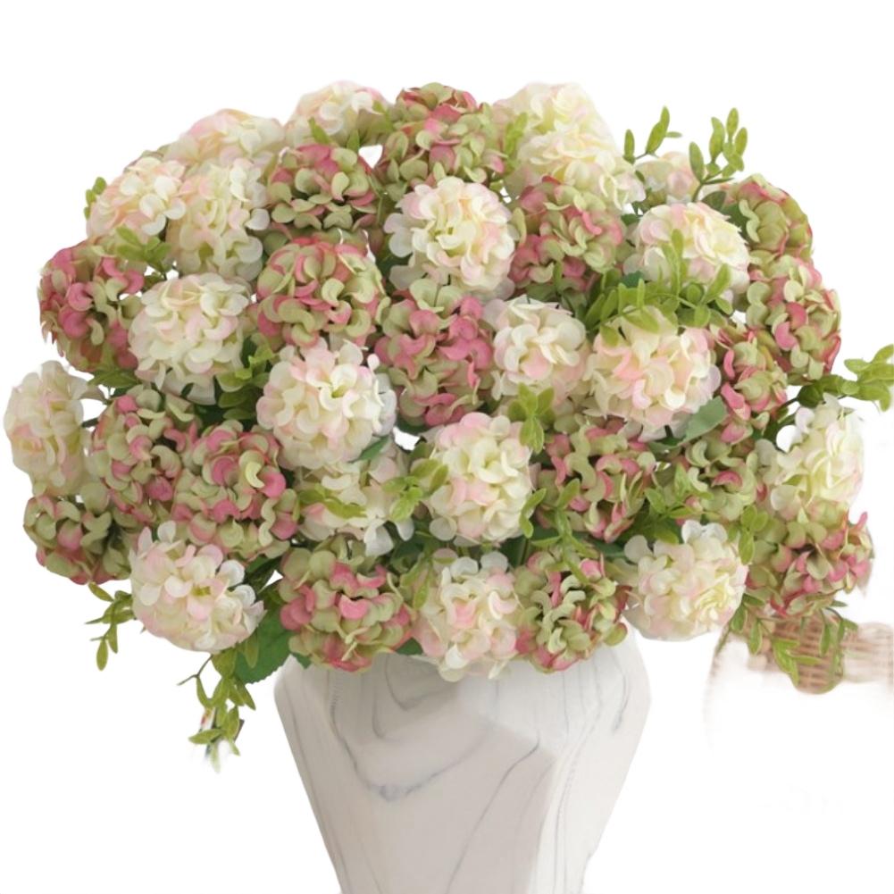 Artificial Hydrangea Silk Flower Bouquet Fading Resistant
