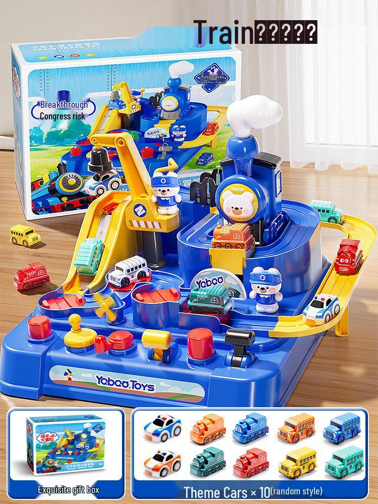 Rocket Space Adventure Track Car Toy for Kids – Educational Building & Parking Set