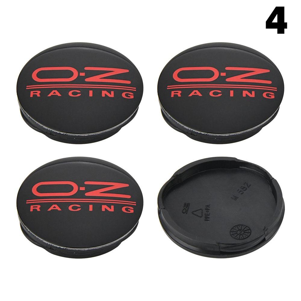 4pcs OD 56MM / ID 53MM Car Wheel Rim Center Caps HubCaps With OZ Emblem Badge Sticker OD 62MM / ID 58MM Wheel Rim Center Caps