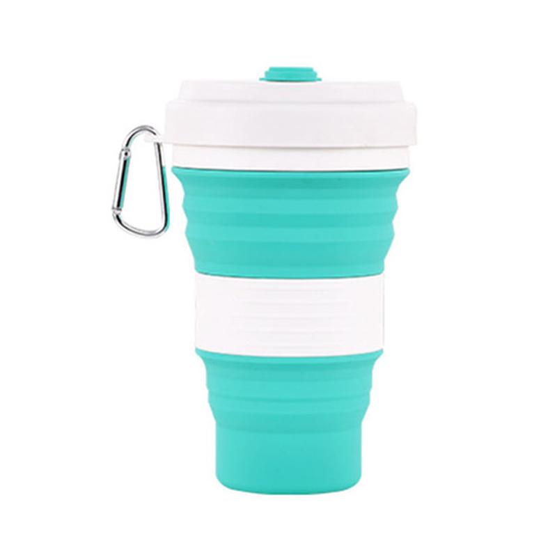 550ml Lightweight to Carry Folding Cup Mountaineering Camping Biking Athletic Multi-Purpose Coffee Cold Drink Retractable Drinkware Mug