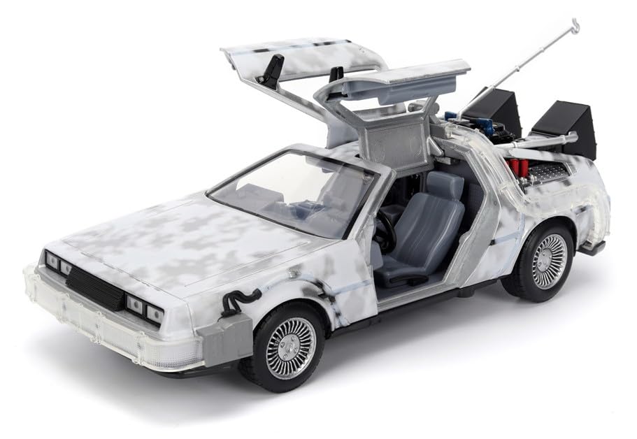 Kyosho Jada Toys Hollywood Rides Serie Ritorno al Futuro Scala Ritorno al Futuro I Macchina del Tempo Versione Congelata con Figura Completa JADA36145 1/24