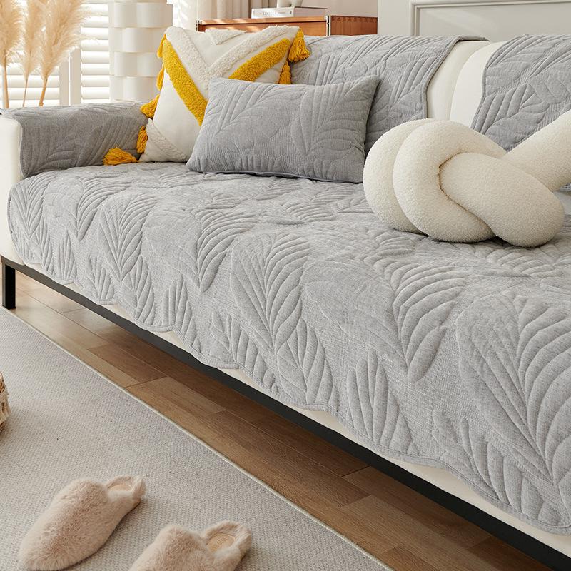 Cojín de Sofá de Hoja Universal para las Cuatro Estaciones Antideslizante Resistente a las Manchas Cojín de Sofá Todo Incluido Funda de Respaldo de Sofá Tela Engrosada