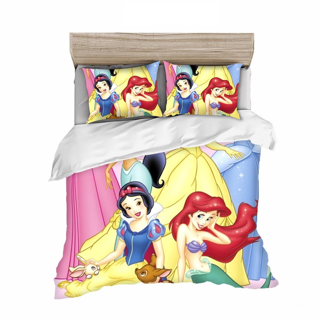 Princess Series Duvet Cover Set Printed Bedding 3d Children'S Bedding Set Cute Printed Cartoon Quilt Cover Anime Home