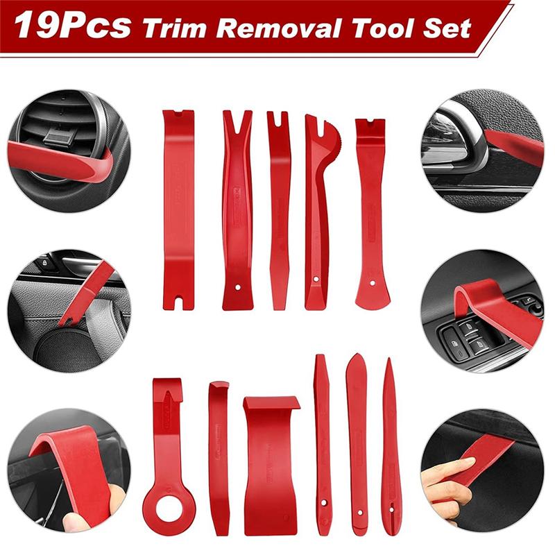 Auto Clip Pliers, 19 Pcs Trim Removal Tool Set, Fastener Terminal Remover With Plastic Pry Tools For Car Panel/Dash