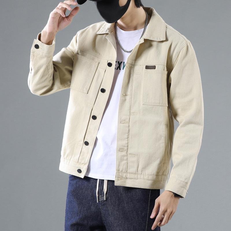 2025 Men's Casual Loose Denim Jacket - Trendy Korean Style for Spring and Autumn