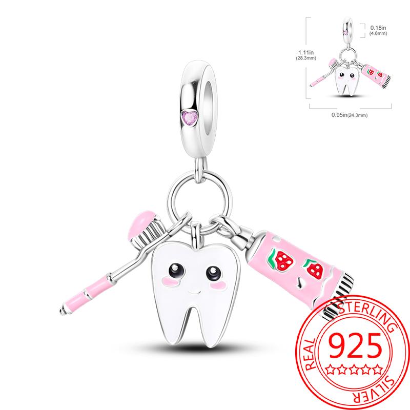 Children'S Pendant Copper Baby Pacifier Dangle Charm Fit Bracelet Necklaces Children'S Cute Jewelry Accessories