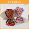 Jewelry Box Soft Velvet Organizer With Heart Shape Design For Girls Gift Travel Storage