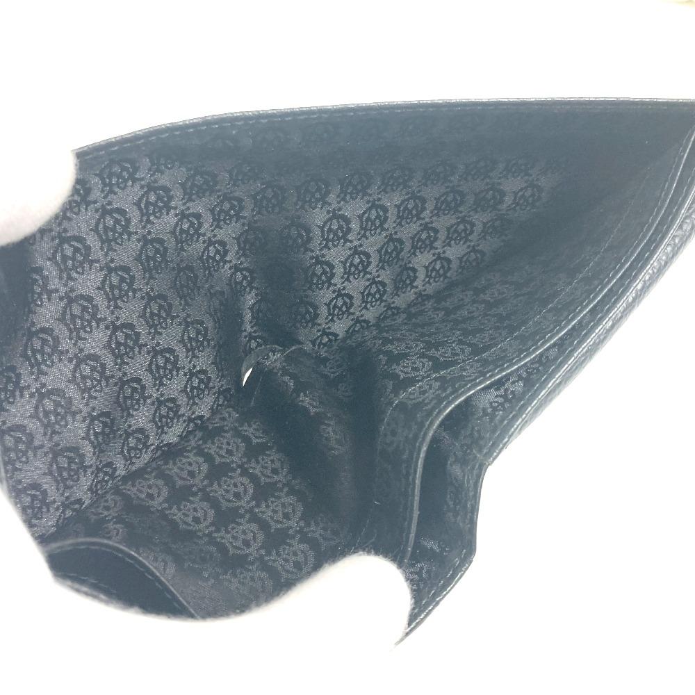 Dunhill logo Compact wallet Folded wallet Leather Black Unused