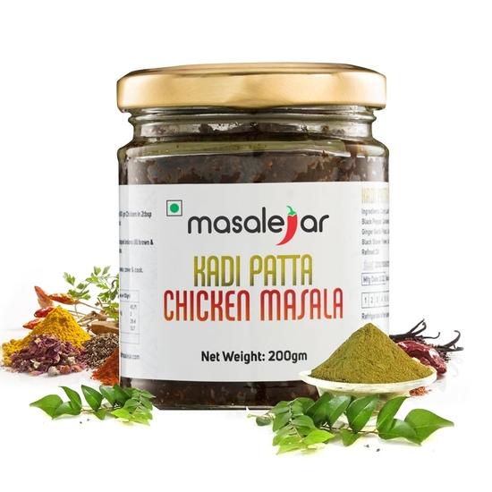 

Masalejar Kadi Patta Chicken Masala Ready to Cook Spice Mix Chicken Masala Kadi Patta Just Mix & Cook No MSG (Pack of 1X200gm) 200GM