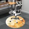 1pc Autumn Leaves Office Round Area Rug, Indoor Mat Suitable For Office, Under Office Chairs Bedroom Living Room Home Decor, Room Deco