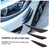 iplusmile 1 Set Bumper Carbon Auto Car Bumper Lip Splitter Fin Spoiler Car Accessories Car Supplies Black