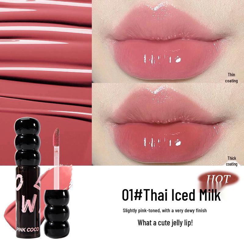 

PINKCOCO Сладкий ледяной зеркальный блеск для губ - Вечеринка ранним утром, Полупрозрачный, Увлажняющий, Стойкий, Отбеливающий, Идеально подходит для студентов. 3g