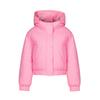 Women's Autumn and Winter Solid Color Padded Thickened Short Standing Collar Zipper Hooded Warm High Waisted Loose Bread Clothes Outerwear