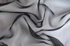Polyester organza 140cm wide x 15m 2440 fabric, cut, 9. Black, (15m cut)