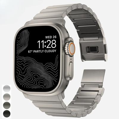 Luksusowa metalowa bransoleta do Apple Watch Series 10 46mm Ultra 2 49mm 45mm 44mm Magnetyczny pasek ze stali nierdzewnej do iWatch 9 8 7 6 5 4