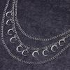Trendy Cool Double-Layer Metal Waist Chain with Moon Pendant for Jeans - Hip Hop Street Style for Men & Women