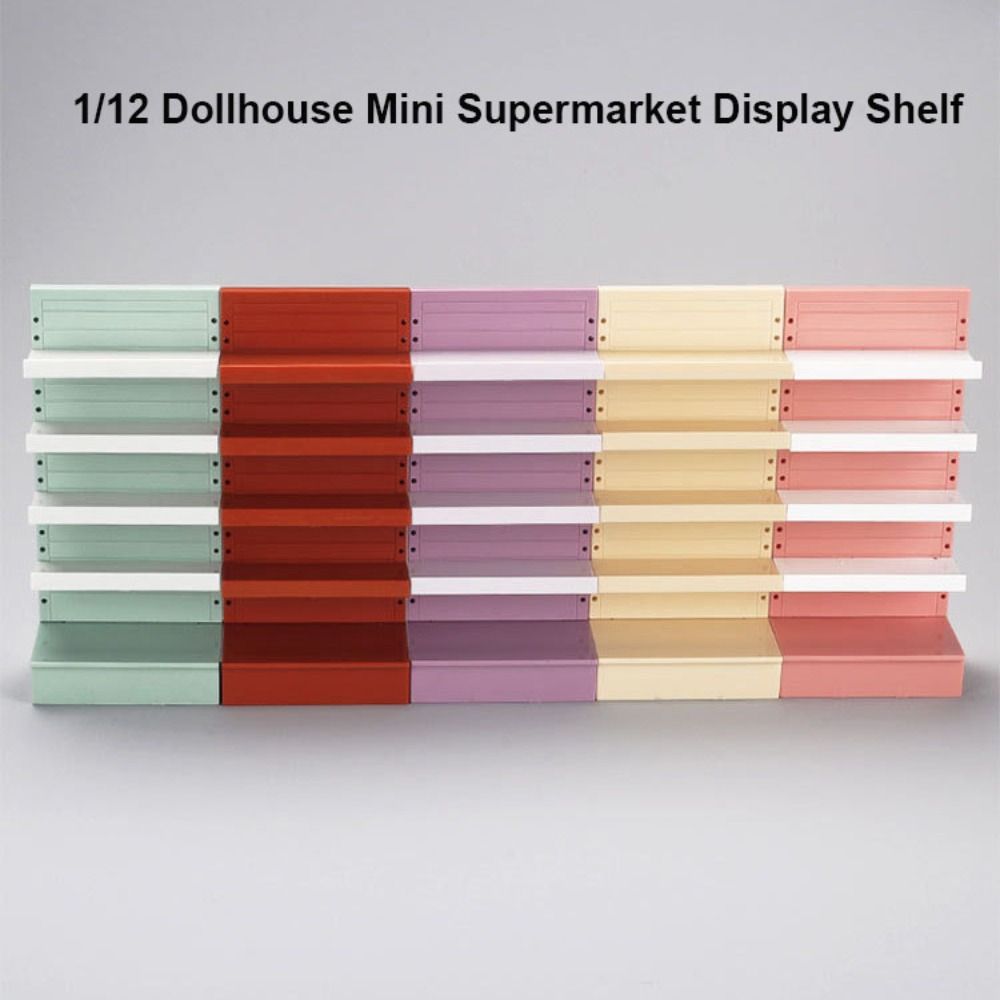 8*5*16.8cm Supermarket Display Shelf Mini Miniature Furniture Accessories 1/12 Dollhouse Cabinet