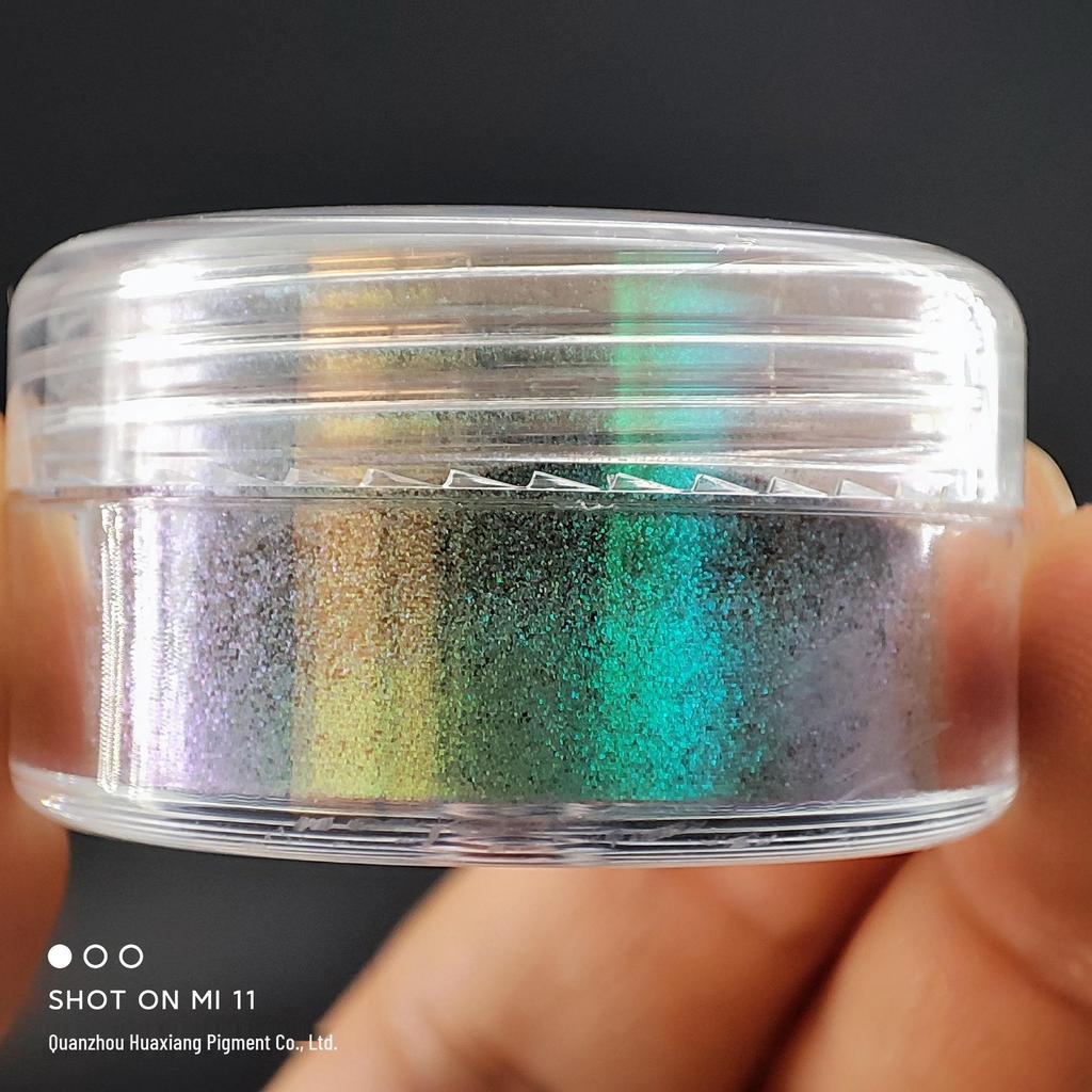 Chamäleon Farbwechselndes Nagel- & Augen-Glitzerpuder-Set