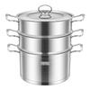 Bernis 26cm Three-Tier Stainless Steel Steamer Pot