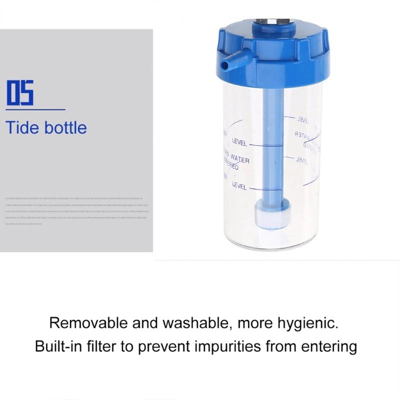 Buoy Type Oxygen Pressure Gas Regulator Inhaler G5/8" Thread O2 Pressure Reducer Oxygen Gauge Flow Meter Zinc Alloy