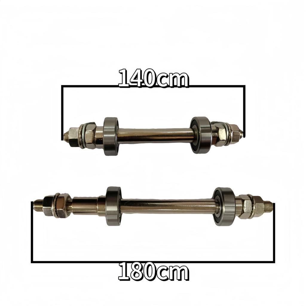 1/2Pcs Solid Axle Hub With Bearings Front And Rear Axles For Mountain Bike Bicycle Axle Core With 6200Rs Bike Parts