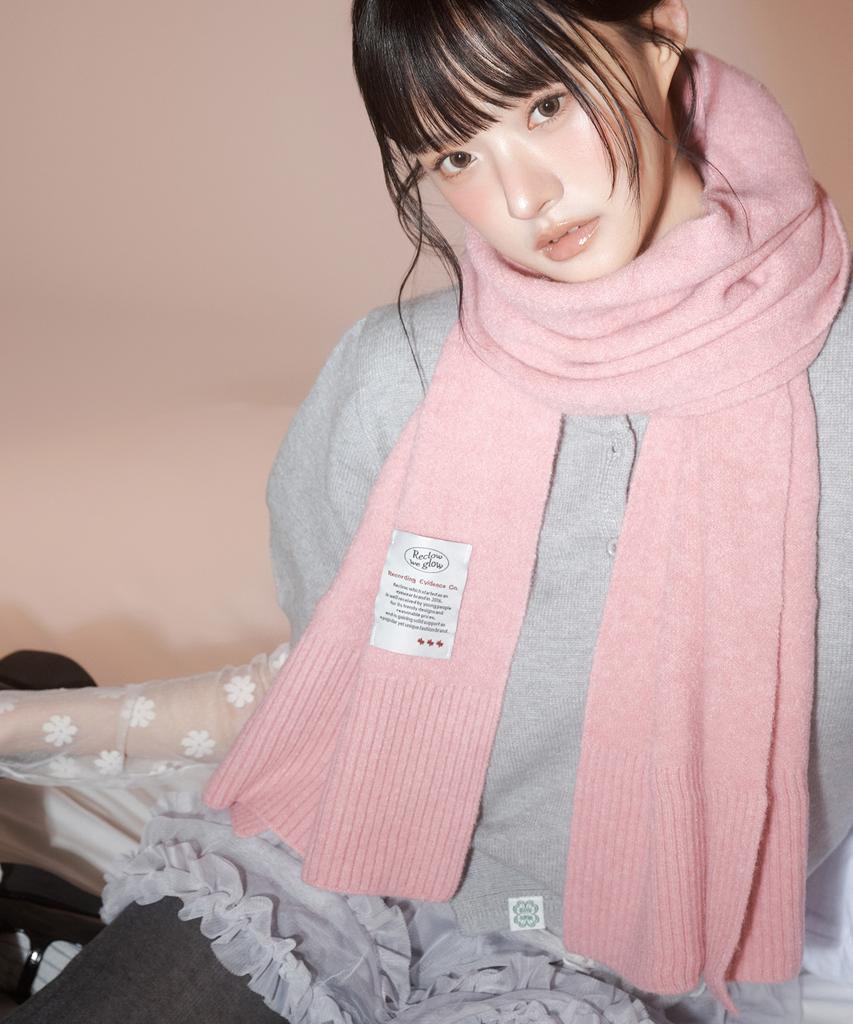 Likkeullou Rc Wool Touch Knit Scarf Pink