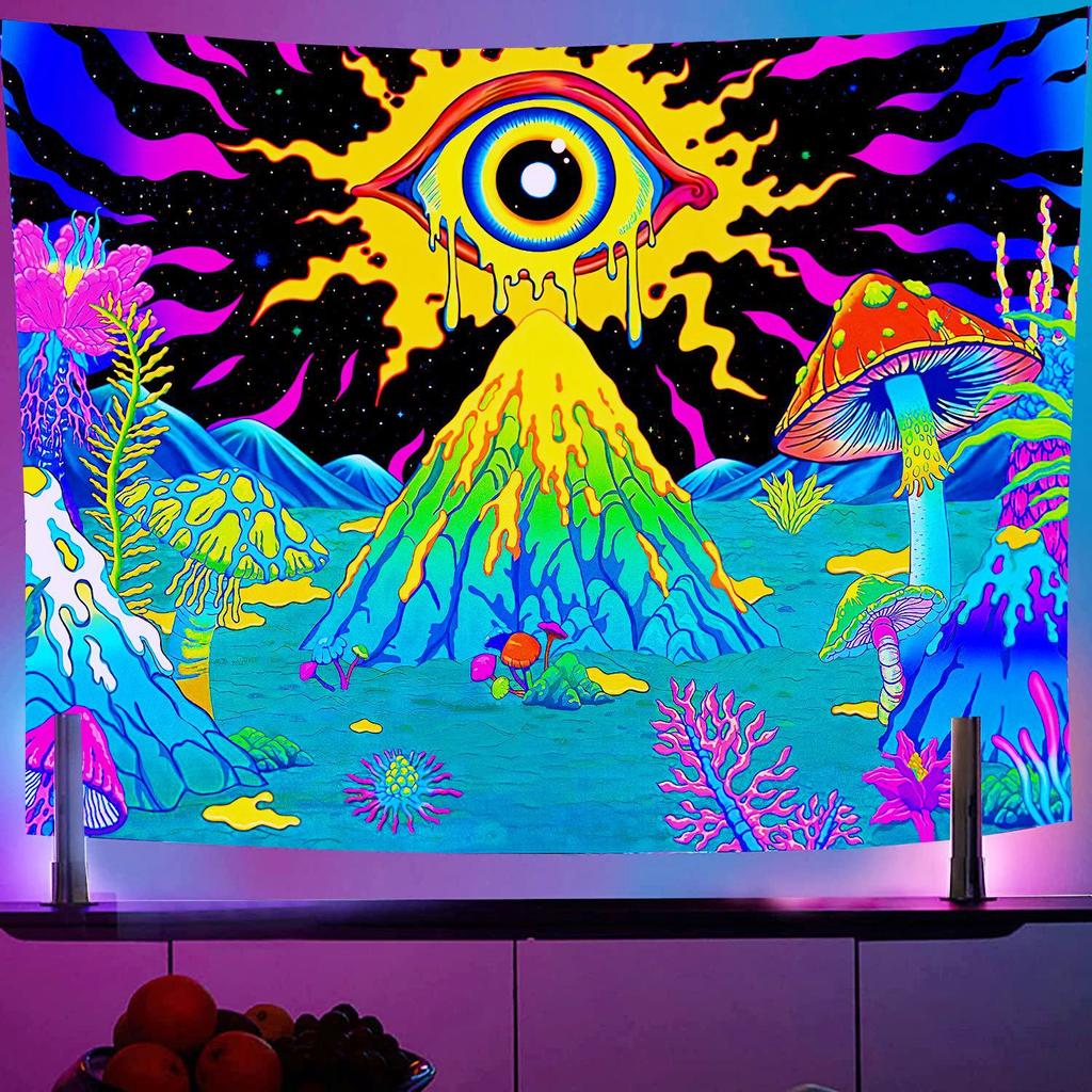 Psychedelic Dreamcatcher Moon Feather Tapestry Hippie Large Bohemian Mandala Tapestries Wall Cloth Carpet Ceiling Room Decor