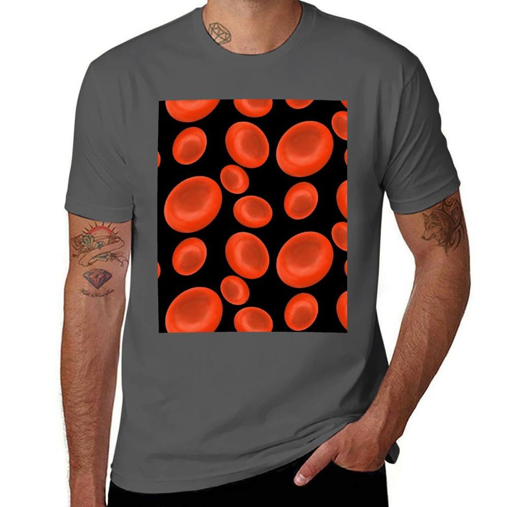 Red Blood Cells Pattern Tshirt Sun Protective Outdoor Tee Top Tshirt